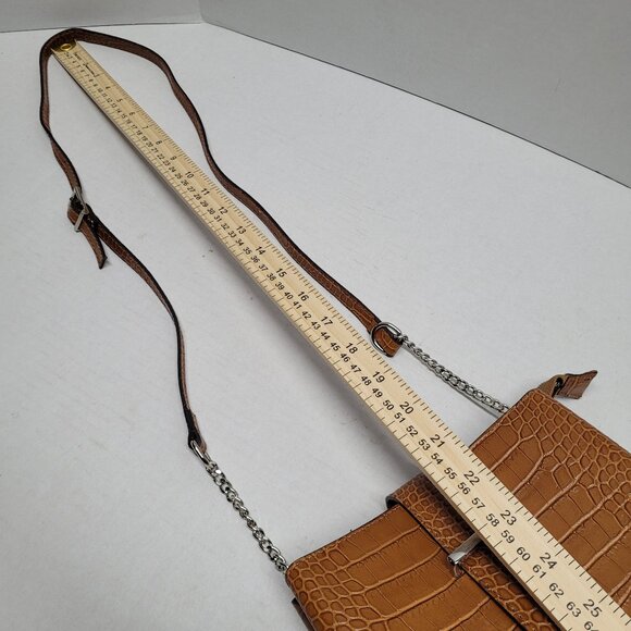 Anna Morellini Leather Handbag Olivia Model 189446 Honey Color Crossbody Purse - Picture 2 of 10